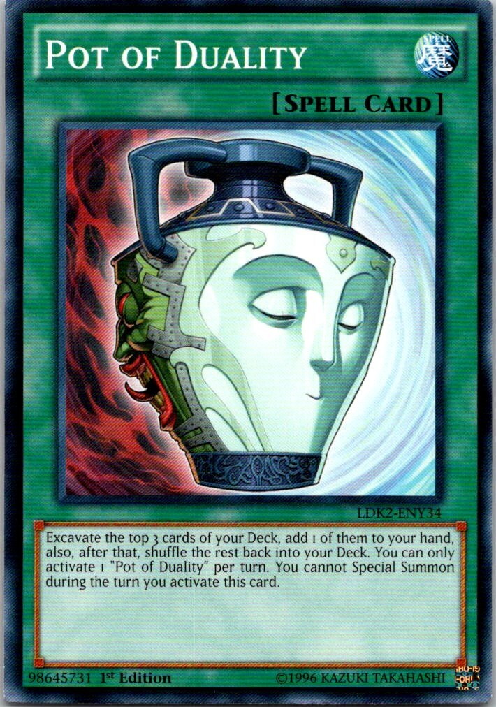 Yu-Gi-Oh Yugioh Pot of Duality LDK2-ENY34 Unlimited Legendary Decks II Yugi