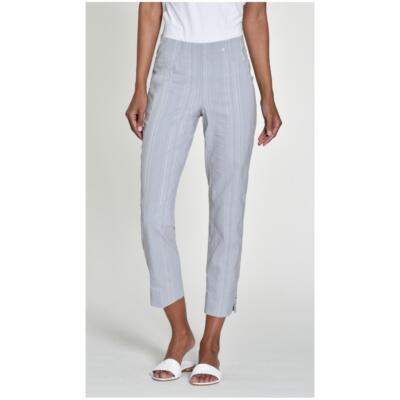 Robell Damen 7/8 Hose Bella 09 Slim fit Cotton Seersucker Struckturoberfläche
