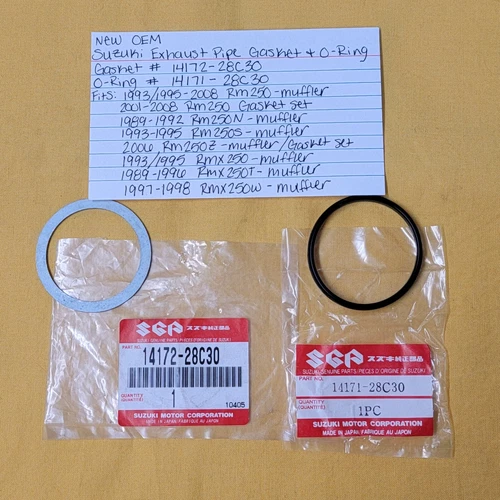O RING, EXHAUST PIPE | NOT SHOWN