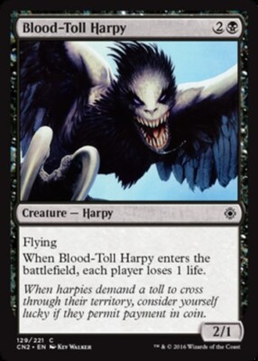 Blood-Toll Harpy Light Play, English Magic the Gathering MTG Conspiracy 2