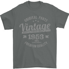 Vintage Year 72nd Birthday 1953 Mens T-Shirt 100 Cotton