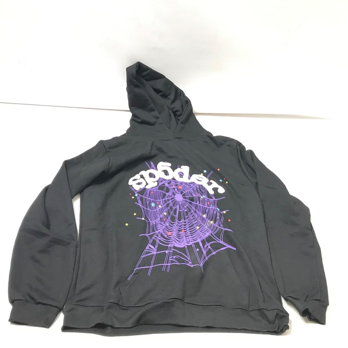 Spider Hoodie Black Og Web Size L Black Purple Pullover