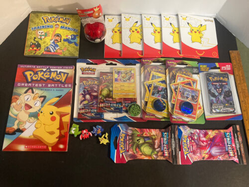 💯Pokemon Card Lot + croc charms + books + Magikarp Mega Toy ~ Unopened Card New - Picture 1 of 12
