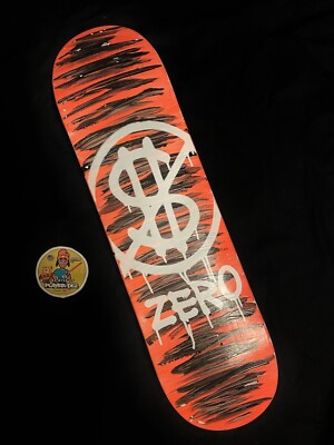RARE Zero Hard Luck Skateboard Deck Jamie Thomas Hand Sprayed and