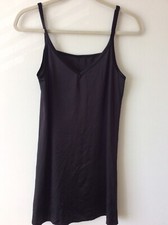 Nylon VANITY FAIR black NIGHTGOWN GOWN SIZE 18 Sleeveless Short