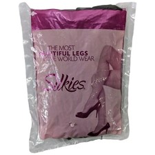 Silkies Pantyhose Medium Black Tights with Control Top 070206 USA 2 Pack Noir
