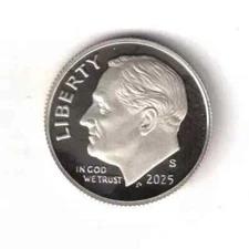 2025 P D S ROOSEVELT DIME 3 COIN SET GEM BU PLUS GEM PROOF