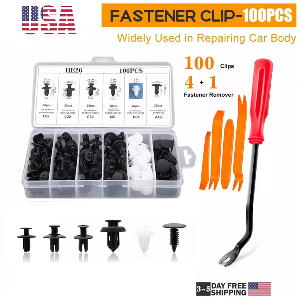 Plastic Rivets 121PCS 4 In 1 Push Type Fasteners Compatible With