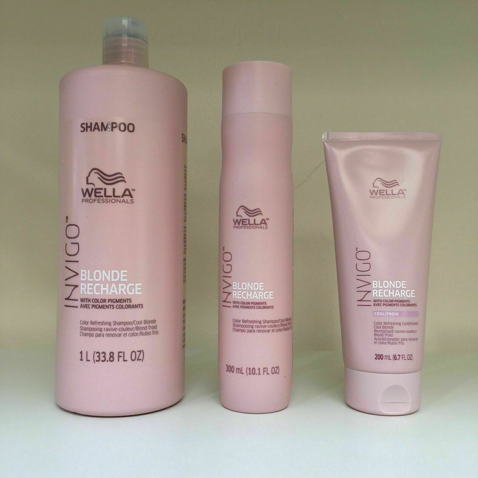 Wella Invigo Blonde Recharge Cool Shampoo OR Warm OR Cool Conditioner ...