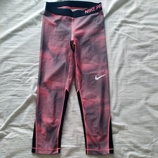 Nike Joggers Leggings Gym Yoga Workout Women S 10 8 Black Pink Below Knee
