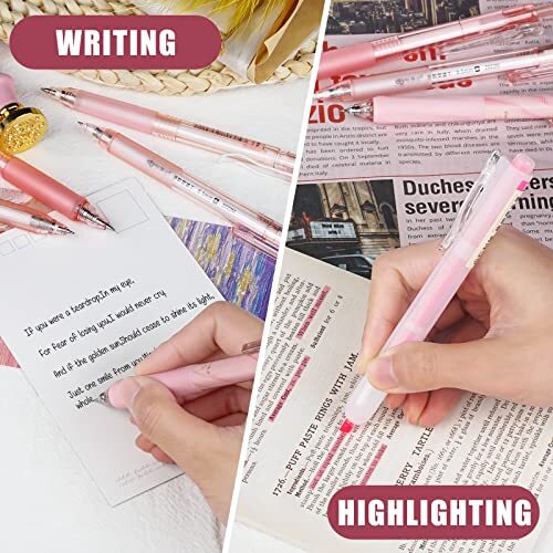 12pack Pastel Gel Ink Pen Set For School Office + 3pcs 0.5mm Mechanical Pencils 