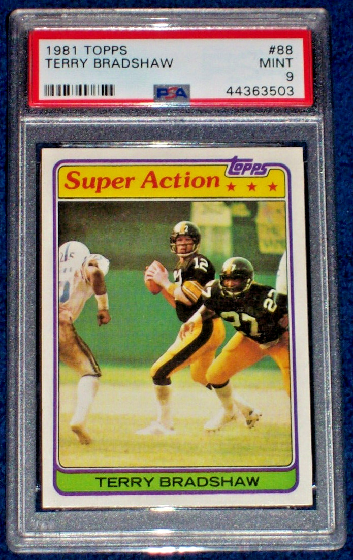 1981 Terry Bradshaw #88 Topps PSA 9 Pittsburgh Steelers