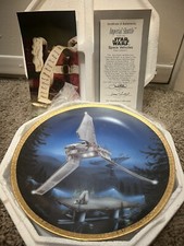 STAR WARS IMPERIAL SHUTTLE PLATE COLLEZIONE HAMILTON NUOVO COA #2597A 1995