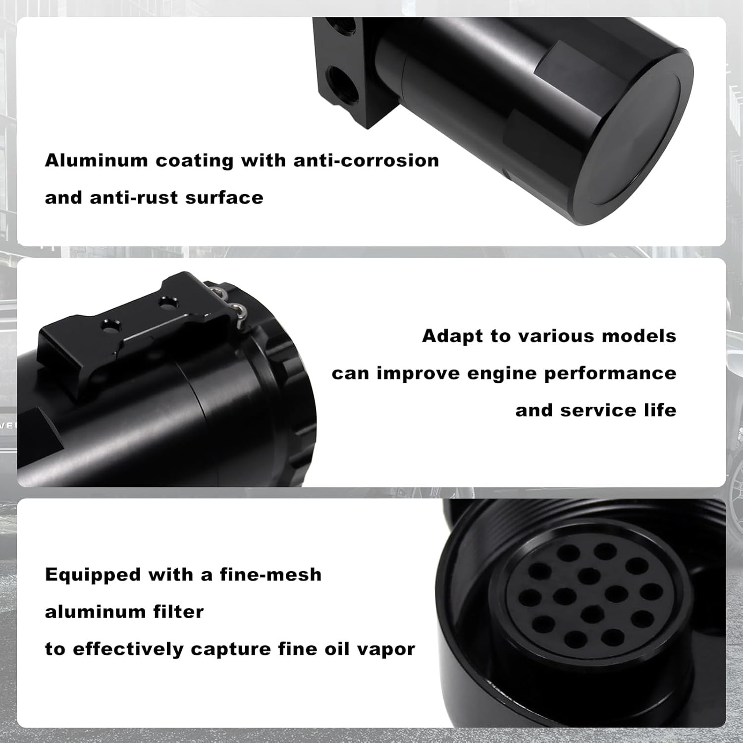 RYANSTAR RACING Oil Catch Can Compatible with Chevy Silverado 1500 standard 