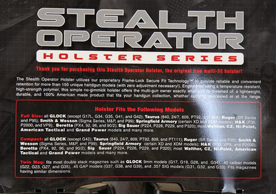 Phalanx Stealth Operator Holster & Twin Mag Combo Pack RH Black