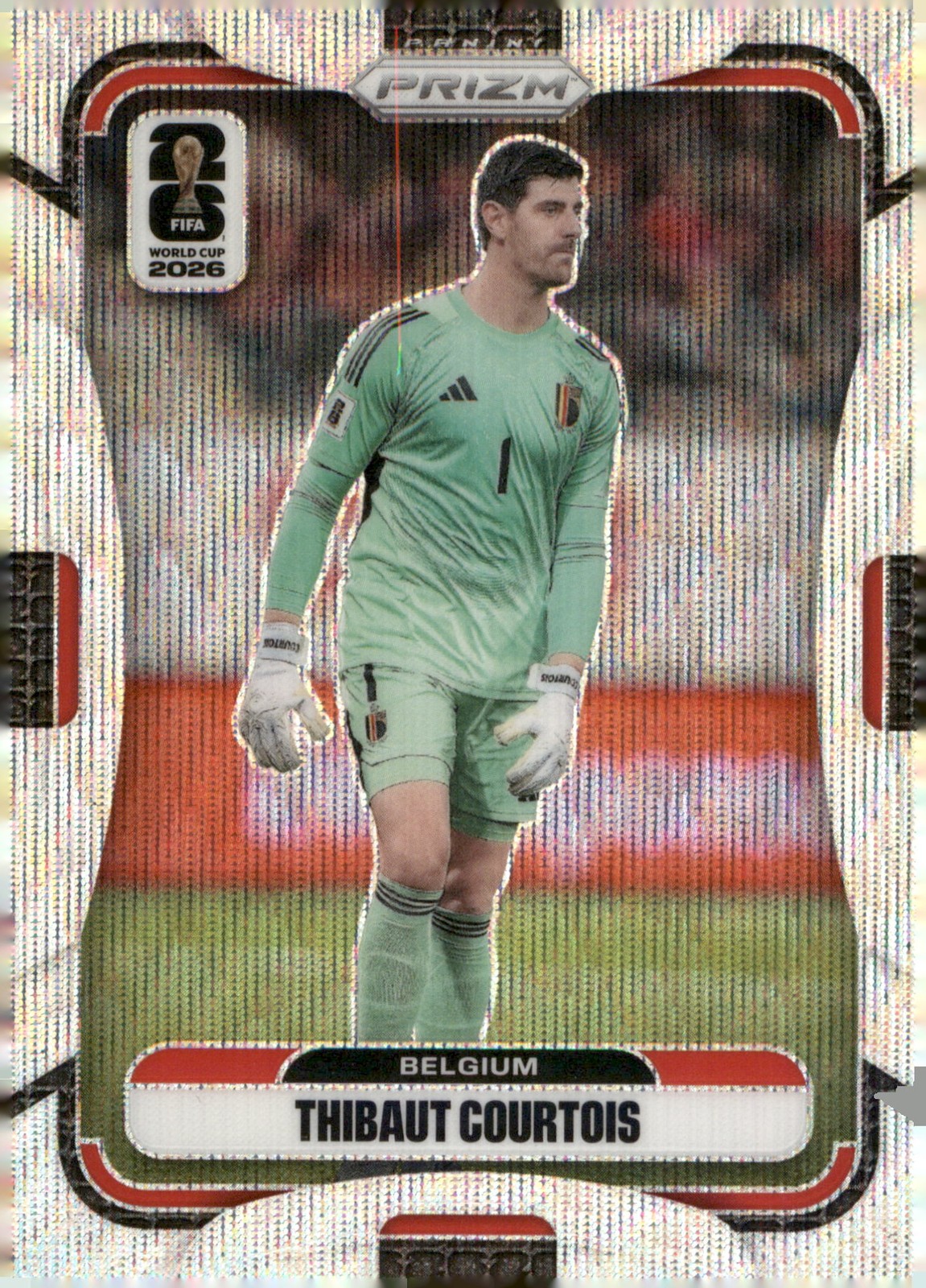 2026 Panini Prizm FIFA World Cup #161 Thibaut Courtois Wave Prizms