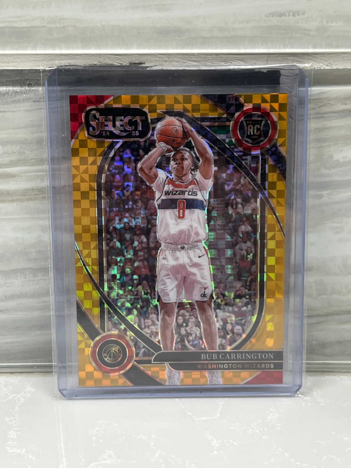 2024 Select Basketball BUB CARRINGTON GOLD PRIZM COURTSIDE ROOKIE /10 #286