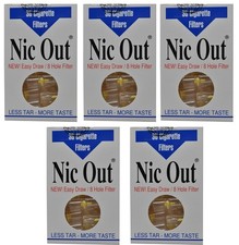 5 TOTAL NIC-OUT Cigarette Filters packs - Less Tar and Nicotine 150 Filters