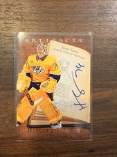 2025-26 UD Artifacts History Lesson Signatures HL-4B Juuse Saros Nashville Preds