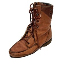 Timberland Vintage Waterproof Leather Women's Boots Lace Up 6.5 Work Boots Moc