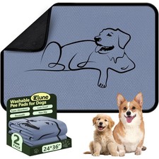 2 Pack Washable Pee Pads for Dogs 24"x36", Reusable Training Puppypads Absorb...
