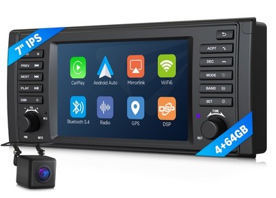 7'' IPS Android 14 4+64 CarPlay Car Stereo Radio GPS DSP for BMW E39 M5 530i 540i