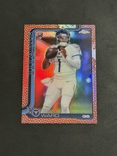 2025 Topps Chrome NFL Football CAM WARD RC Football Leather Rookie Refractor