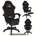 GAMING CHAIR- HIGH BACK FAUX LEATHER RECLINING OFFICE CHAIR WITH HEADREST LUMBAR