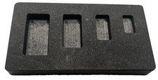 Graphite Ingot Mold for Casting 4 Cavity 1/4, 1/2, 1, and 2 oz Gold Bar