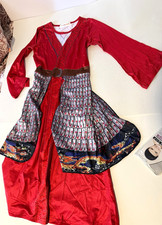 Mulan Hero Red Dress Girl's Costume Used Once