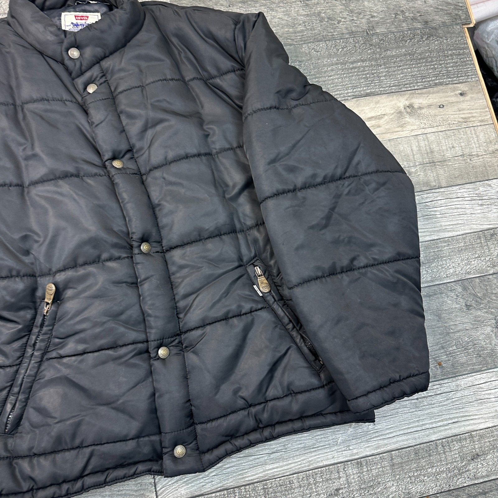 Levis Puffer Jacket Down Fill Winter Outdoor Blac… - image 6