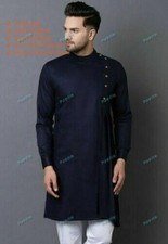 Mens Kurta Designer Indian Wedding Men Sherwani Churidar Kurta Mens Solid Shirt