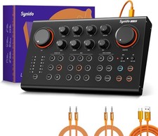 Synido Podcast Equipment Sound Card for Live Streaming/Music Recording