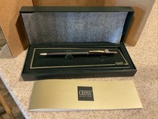 Vintage Cross Classic Black 2502 Ballpoint Pen w/Case  Papers