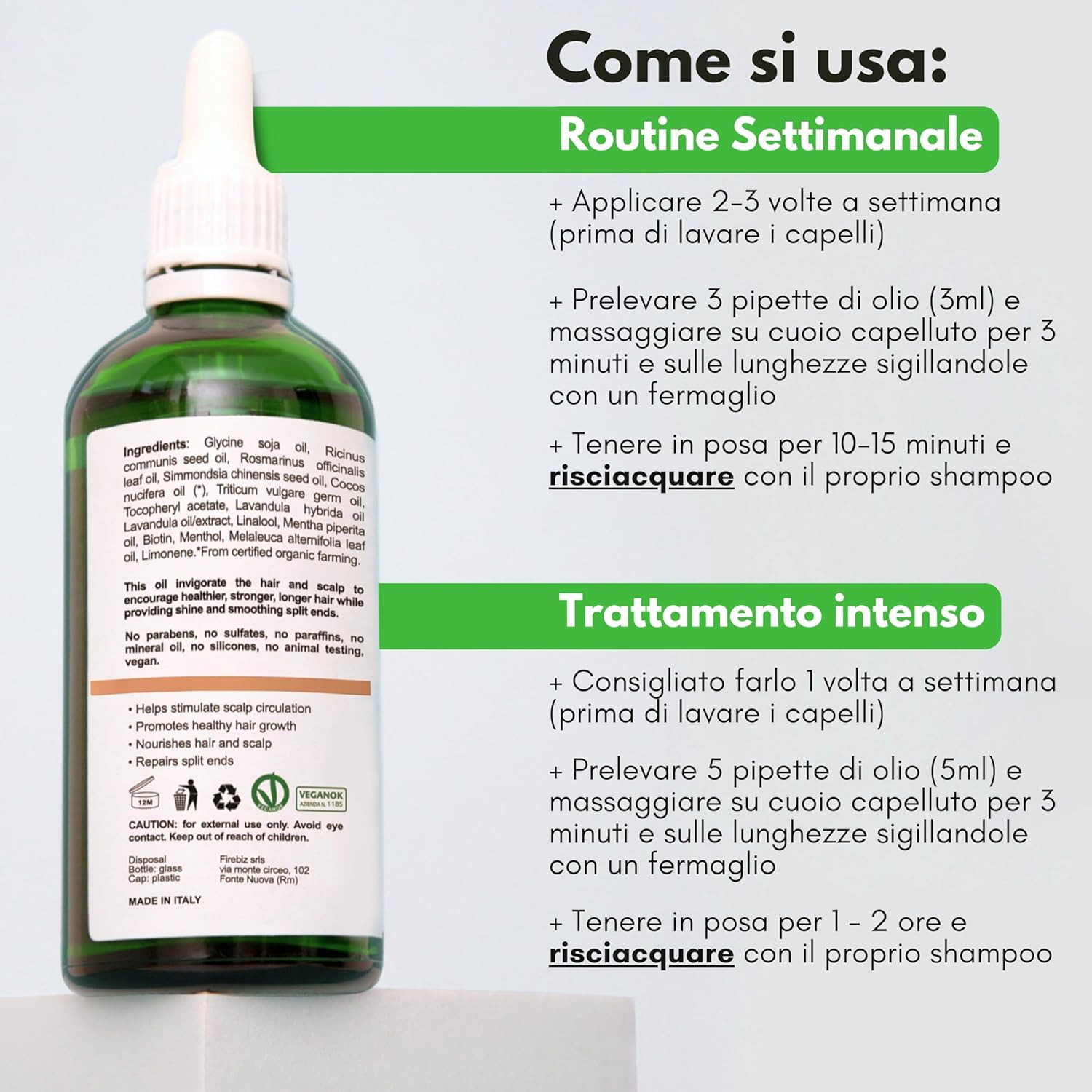 Stop Caduta Capelli: Olio di Rosmarino e Ricino Alta Concentrazione - 4