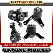 4Pcs Engine Motor & Transmission Mount Kit FOR 2004-2006 Toyota Sienna 3.3L 2WD