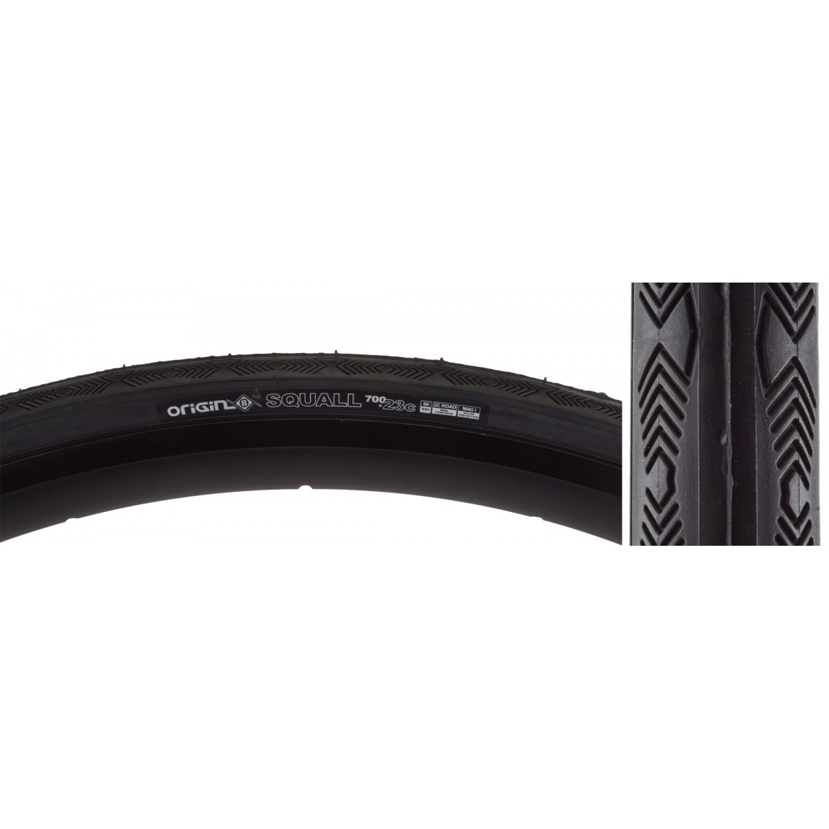 Origin8 Squall 700x23 Road Tire - Dual Compound Puncture Protection Fast 7190₽