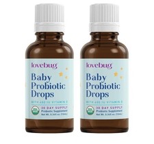 LOVEBUG Baby Probiotic Drops 0-12 Months-Organic Probiotics for Babies 0.69 fl O