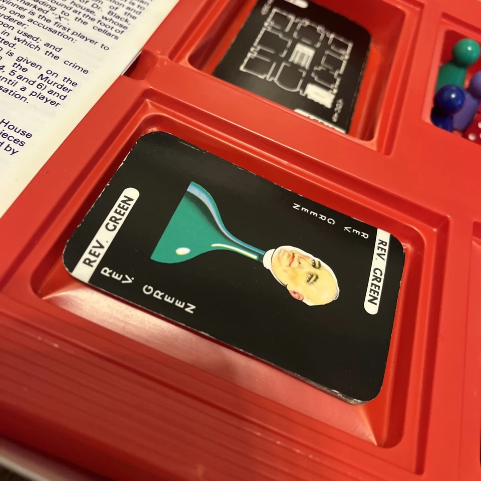 1975 Vintage Cluedo Board Game Waddingtons Art Deco Box 100% Complete - Image 4 of 4