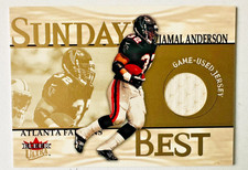 2001 Fleer Ultra Jamal Anderson Game Used Jersey Falcons Legend!