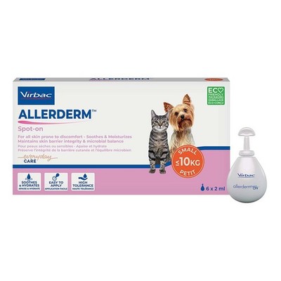 Virbac Allerderm Spot on 6x2 ml | Hunde & Katzen | stärkt die Hautbarriere