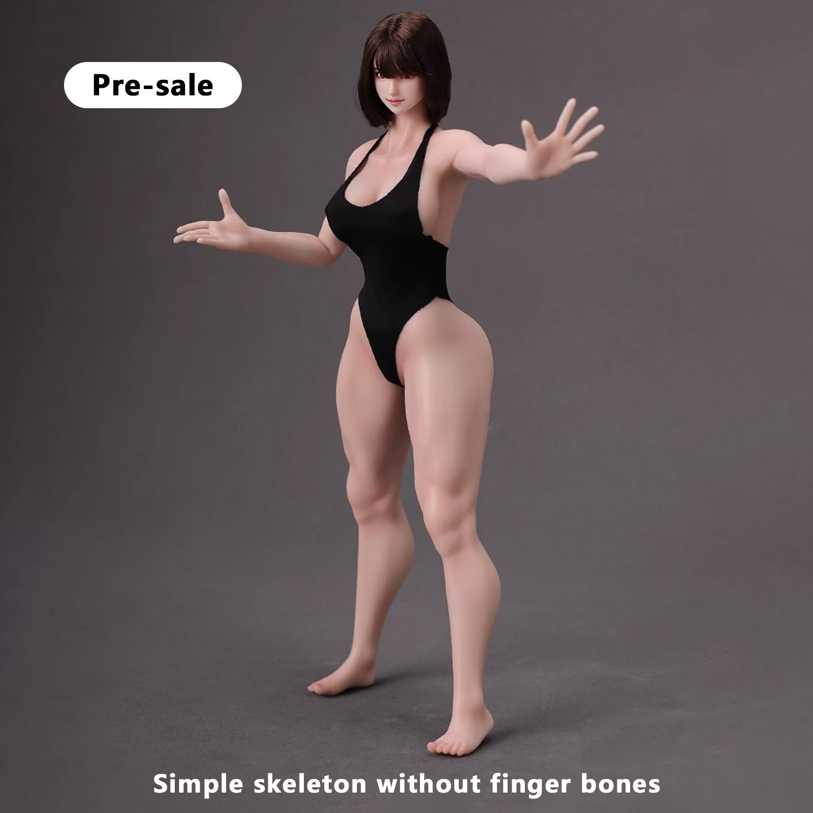 ​1/6 Finger Bone Seamless Silicone Body For 12" Female Figure