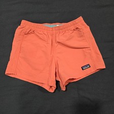 Patagonia Baggies Shorts Girls Large Youth 12 Coral Pink Orange