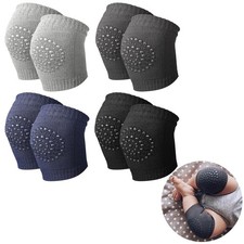 Baby Crawling Knee Pads Anti Slip Elastic Knee Sleeves for Babies 4 Pairs Knee