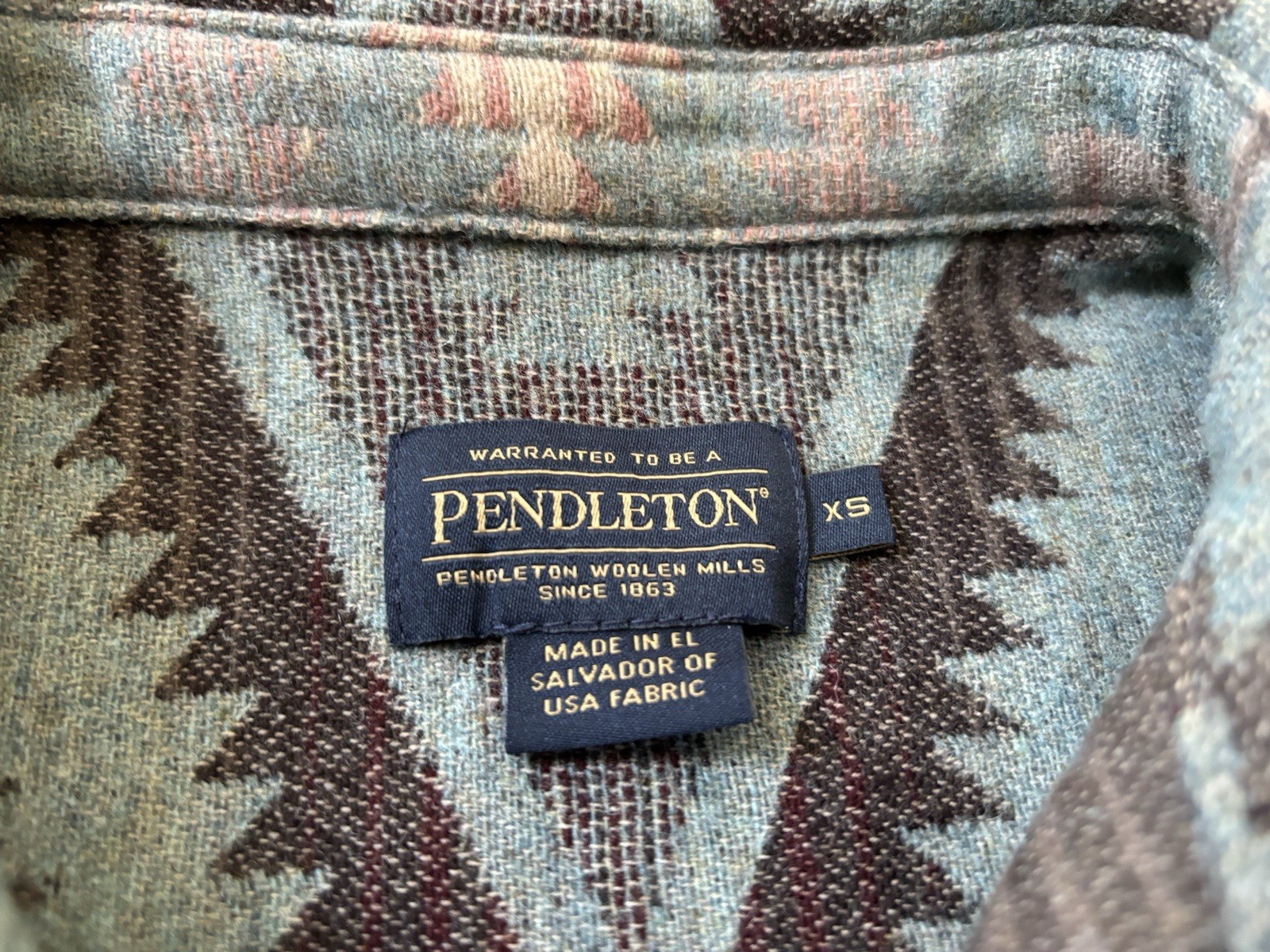 EUC Pendleton Wool Button Up Pocket Collared Shir… - image 3