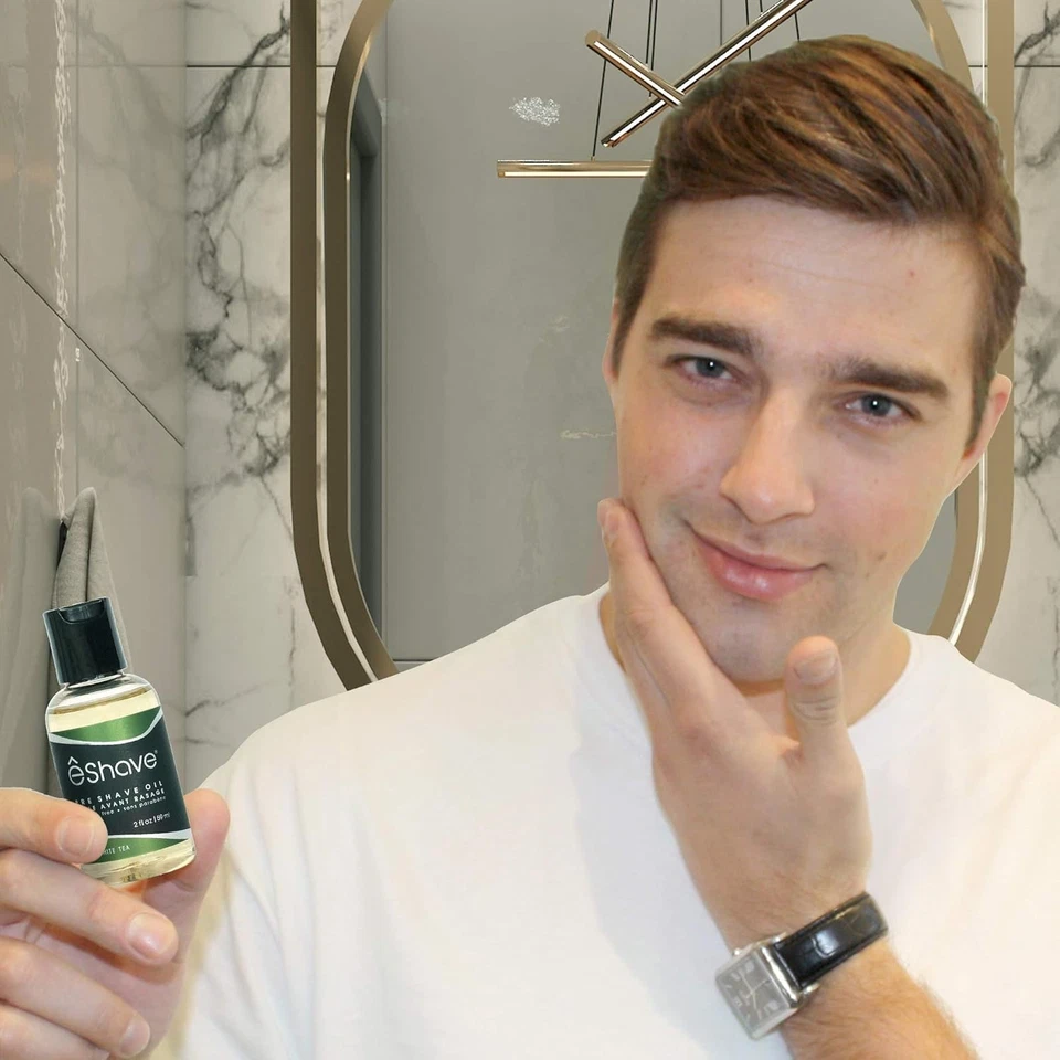 Aceite pre afeitado para hombre - protege de la irritación del afeitado y quemaduras por afeitar - para smoo Foto 4 de 4