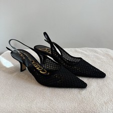 Sam Edelman Bianka Slingblack Black Mesh Pump Heels Women  s Size 8.5 M