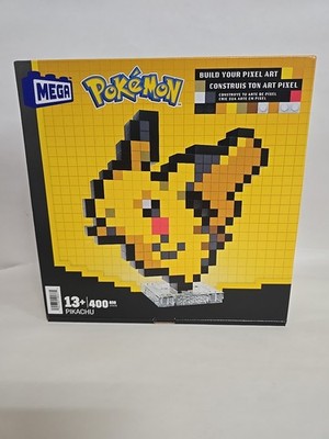 Mega HTH74 Pokémon Pikachu Pixel Art Kit   400-Piece FACTORY SEALED