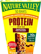 Nature Valley Peanut Butter Dark Chocolate Protein Chewy Bars 30 Count EXP 03/26
