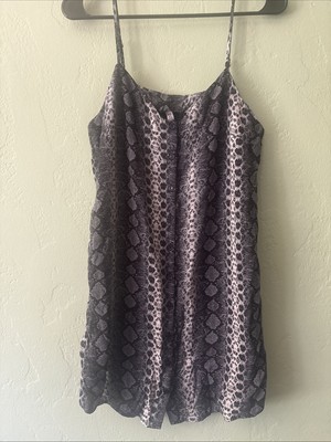 Divided Black White Grey Animal Print Mini Dress Size 10